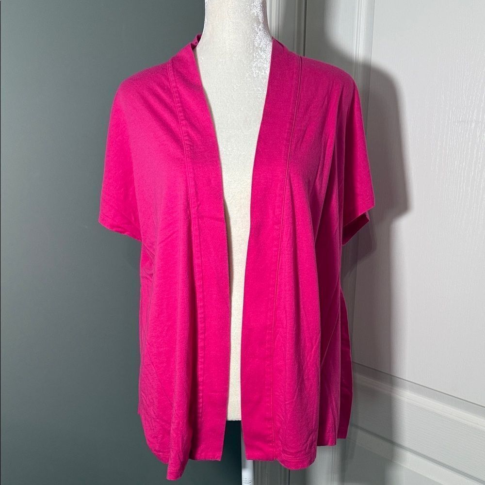 Lane Bryant Fun & Flirty Pink Cardigan